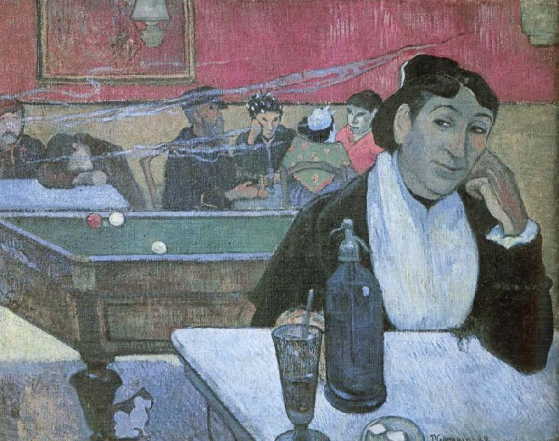 Paul Gauguin Dans  un cafe a Arles depicts the same cafe Van Gogh painted china oil painting image